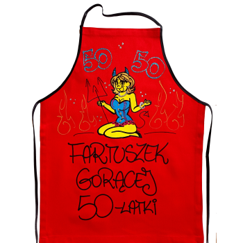 [Fb05-50] Fartuszek bawełniany FARTUSZEK GORĄCEJ 50 latki